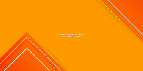 Modern orange yellow white abstract presentation background design banner