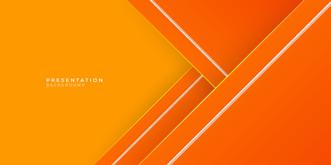 Modern orange yellow white abstract presentation background design banner