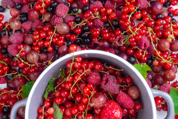 mixed berries in a bowl