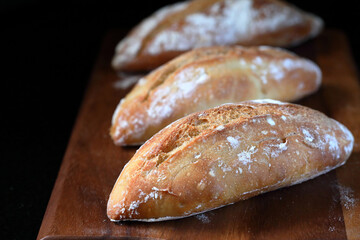 Italian sourdough buns. Roman sourdough buns - chiriola. The Roman chiriola