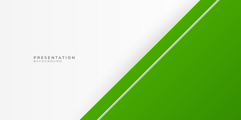 Simple white green abstract presentation background