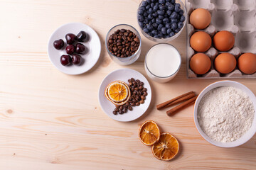 different ingredients for baking or cooking