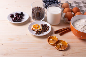different ingredients for baking or cooking