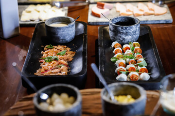 inviting healthy food buffet