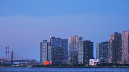 landscape queens NY with east river 