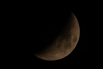 Half moon on night 