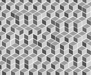 Abstract 3d grey square with white border background. metallic cube grid texture. 3d render, geometric background, grey constructor, logic game, cubic mosaic structure, isometric wallpaper, cubes, ad