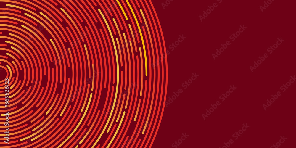 Wall mural red abstract presentation background with red yellow circle spiral lines. abstract background with r