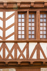 facade of an old house in Auray, Brittany