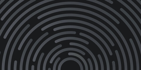 Black abstract background with circle lines