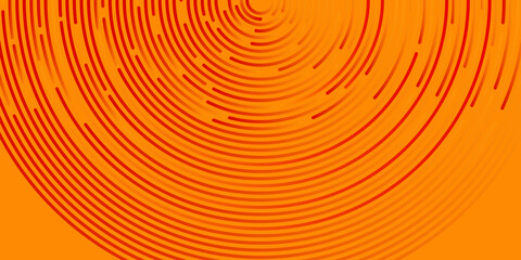 Abstract yellow and orange warm tone background with simply curve cricle lighting element