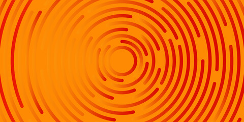 Abstract yellow and orange warm tone background with simply curve cricle lighting element