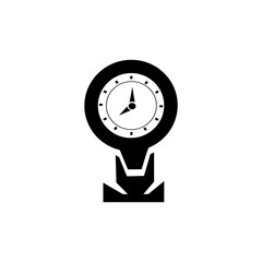 clock icon design black logo template vector