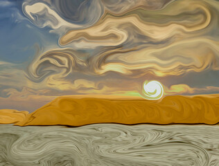 Arte fluida colorida e abstrata,  textura com mistura de tintas.