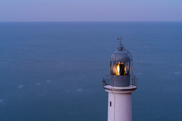 Fototapeta na wymiar El Pescador Lighthouse, Santoña, Cantabrian Sea, Cantabria, Spain, Europe