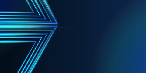 Futuristic technology blue lines background with light effect