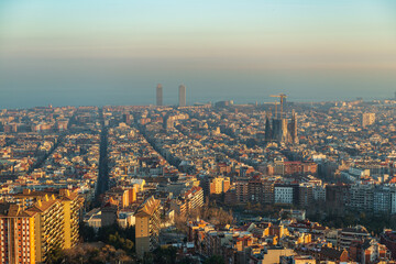 aerial view of Barcelona