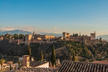 view of the Alhambra palace, Grenada
