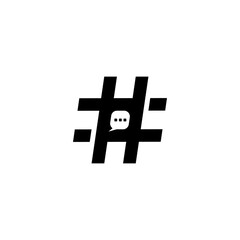 Hashtag symbol creative design template