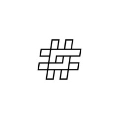 Hashtag symbol creative design template