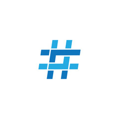 Hashtag symbol creative design template