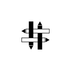Hashtag symbol creative design template