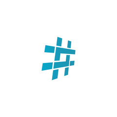 Hashtag symbol creative design template