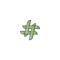 Hashtag symbol creative design template