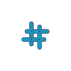 Hashtag symbol creative design template