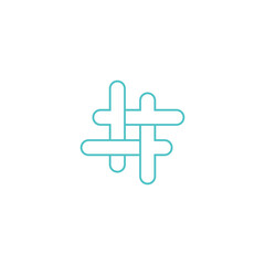 Hashtag symbol creative design template