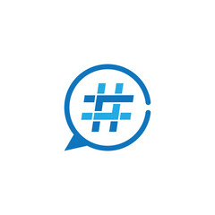 Hashtag symbol creative design template