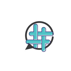 Hashtag symbol creative design template