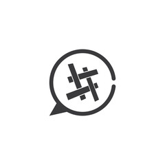 Hashtag symbol creative design template
