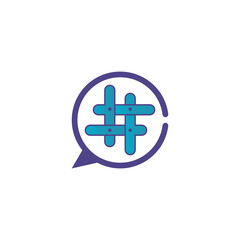 Hashtag symbol creative design template