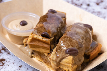 Chocolate and Coffee Waffle Fingers