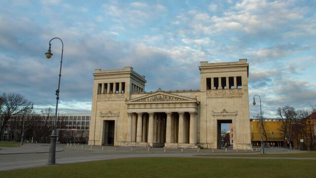 Germany, Munich - The king's squere timelapse hyperlapse
