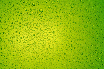 Close-up of water drops on glass . Abstract background texture.