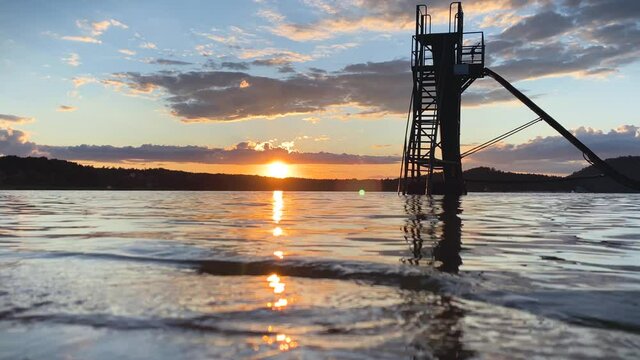 Video captures a sunset over the Lake Macha.