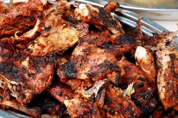 Obraz na płótnie Canvas Spicy & Tasty Indian Style Chicken Fry , Chicken Fry Recipe