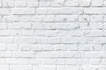 White  old brick wall. Close-up