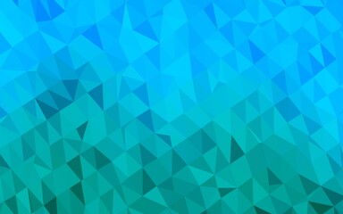 Fototapeta na wymiar Light Blue, Green vector triangle mosaic cover. Geometric illustration in Origami style with gradient. Brand new design for your business.