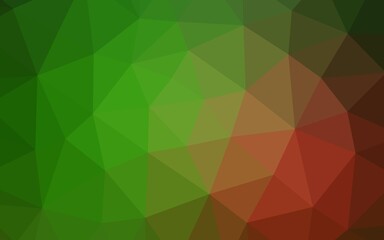 Fototapeta na wymiar Dark Green, Red vector abstract polygonal layout. A vague abstract illustration with gradient. The completely new template can be used for your brand book.
