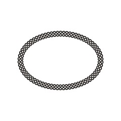 Ellipse Celtic Knot Meander Frame - Medium