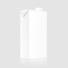 Universal mockup of a blank white box with a screw cap. Vector illustration. Ready and simple to use for your design. EPS10.