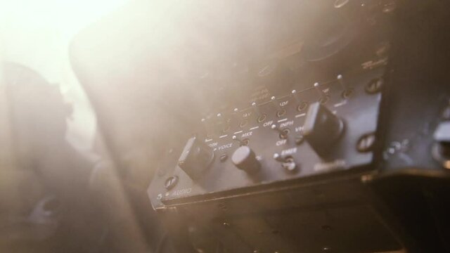 Old Audio Console inside a Vintage Airplane.