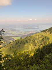 Obraz premium Blick von der Kampenwand auf den Chiemsee 
