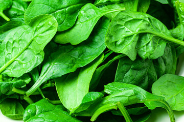 Baby spinach leaves on a plate