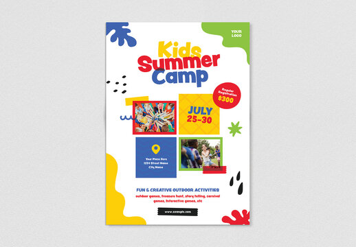 Kids Summer Camp Flyer Set