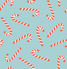 Seamless pattern of a Christmas candy background elements.