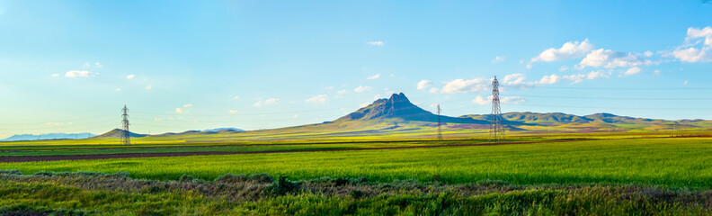 Fototapeta premium landscape with mountains and blue sky
